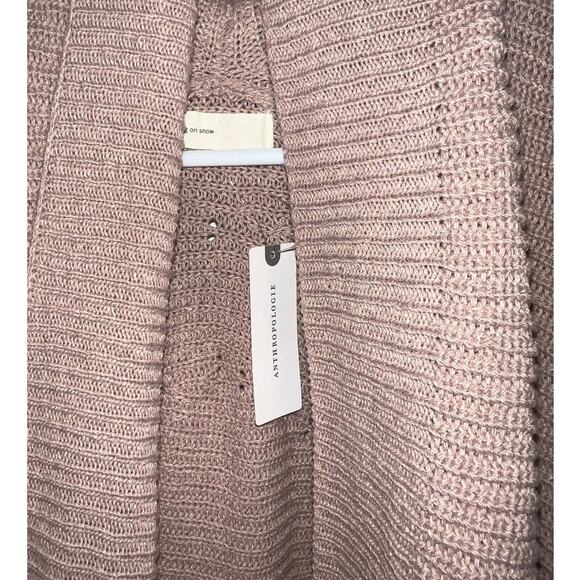 New Anthropologie Sleeping on Snow Short Sleeve Cardigan Sweater O/S - Picture 3 of 7
